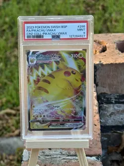 2023 Pokemon SWSH BSP Fa Pikachu Vmax CRZ Coll #286 PSA Mint - Image 1