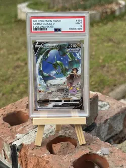 Rayquaza V (Alt Full Art) 194/203 SWSH: Evolving Skies Holo PSA graded 9 pokemon - Image 1
