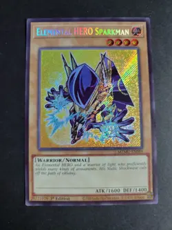 Elemental HERO Sparkman MZMU-EN059 Secret Rare Yugioh Maze of Muertos - Image 1