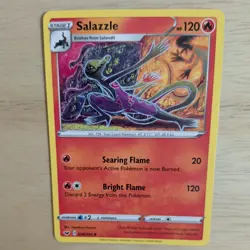 SALAZZLE 028/202 POKEMON CARD (SWORD AND SHIELD SET) - Image 1