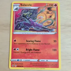 SALAZZLE 028/202 POKEMON CARD (SWORD AND SHIELD SET) - Image 2