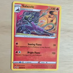 SALAZZLE 028/202 POKEMON CARD (SWORD AND SHIELD SET) - Image 3