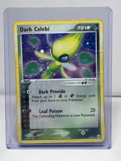 Dark Celebi 4/101 EX Hidden Legends set 2004 Pokemon holo rare card - Image 1