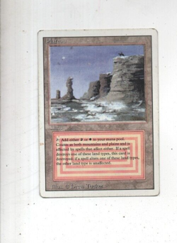 MAGIC the GATHERING - PLATEAU revised playing card - Dual land card lightly used - Image 1