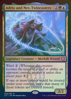 Adrix and Nev, Twincasters (Display Commander) [Commander 2021] Foil Near Mint - Image 1