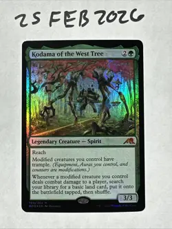MTG Kodama of the West Tree Kamigawa: Neon Dynasty Promo Pack PPNEO NM Foil - Image 1