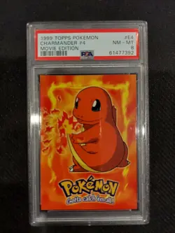 PSA 8 Charmander Topps Pokemon Movie Edition - Image 1