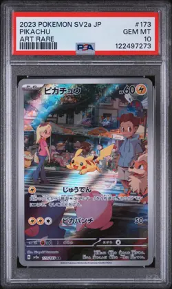Pokemon Pikachu TCG SV2a 173/165 AR Scarlet & Violet 151 Card Japanese PSA 10 - Image 1