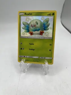 Pokemon TCG Rowlet Hidden Fates SV02/SV94 Holo Shiny Holo Rare NM - Image 1