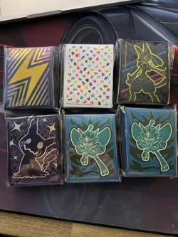 Pokemon Official TCG Sleeves (65ct) - Lot of 5x New ETB + 1 opened: please read - Image 1