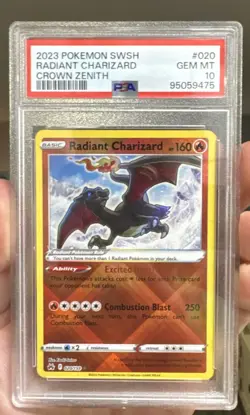Pokemon TCG Crown Zenith Radiant Charizard #020/159 GEM MINT 💎 PSA 10 💎 - Image 1