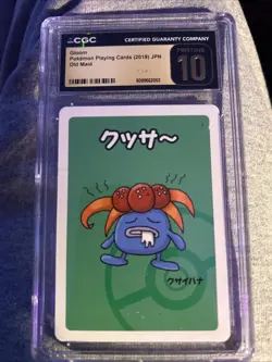 CGC PRISTINE 10 Gloom Pokemon Playing Cards JPN Old Maid - Image 1