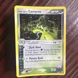 Team Aqua's Cacturne 1/95 EX Team Magma Vs Team Aqua Reverse Holo Pokemon LP - Image 1