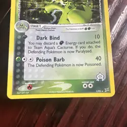 Team Aqua's Cacturne 1/95 EX Team Magma Vs Team Aqua Reverse Holo Pokemon LP - Image 3