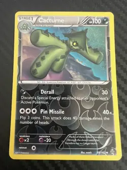 Pokemon TCG Cacturne BREAKthrough 88/162 Reverse Holo Uncommon MP/HP - Image 1