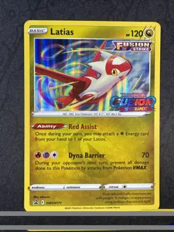 Latias Prerelease SWSH171 Fusion Stamp Sword & Shield Black Star Promo Pokemon - Image 1