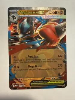 Pokemon TCG Mega Lucario EX 012 Black Star Promo Holo Ultra Rare - Image 1
