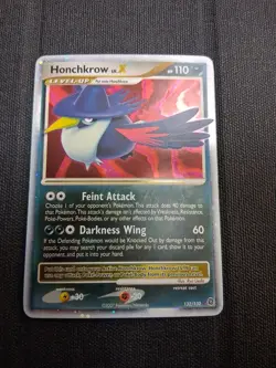 Pokemon Honchkrow LV.X 132/132 Secret Wonders Holo LP Fast Ship - Image 1