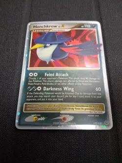 Pokemon Honchkrow LV.X 132/132 Secret Wonders Holo LP Fast Ship - Image 2