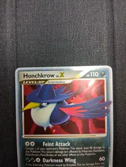 Pokemon Honchkrow LV.X 132/132 Secret Wonders Holo LP Fast Ship - Image 3