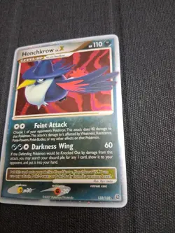 Pokemon Honchkrow LV.X 132/132 Secret Wonders Holo LP Fast Ship - Image 4