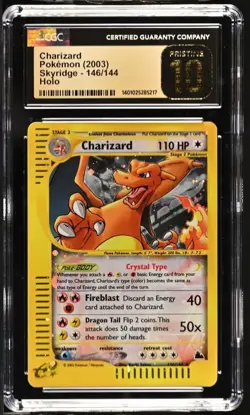 2003 POKEMON SKYRIDGE CHARIZARD #146 - HOLO CGC 10 GEM MINT - Image 1
