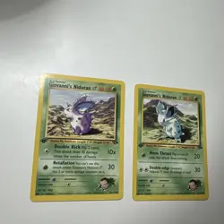 Pokemon Gym Challenge 1st Edition Giovanni's Nidoran 75/132 & 76/132 NM - Image 1