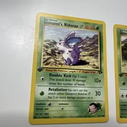 Pokemon Gym Challenge 1st Edition Giovanni's Nidoran 75/132 & 76/132 NM - Image 2