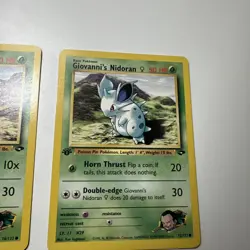 Pokemon Gym Challenge 1st Edition Giovanni's Nidoran 75/132 & 76/132 NM - Image 5