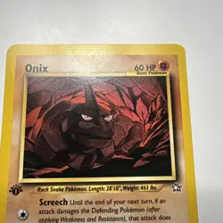 Pokemon Onix 69/111 1st Edition Common Neo Genesis Regular Vintage 2000 - Image 4