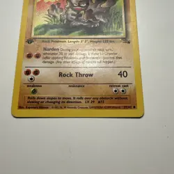 Pokemon TCG Geodude Graveler & Golem 1st Edition Fossil Set NM Condition - Image 4