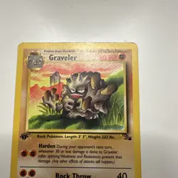 Pokemon TCG Geodude Graveler & Golem 1st Edition Fossil Set NM Condition - Image 5