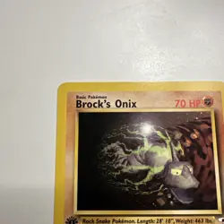 Brock's Onix ⭐ 21/132 1st Edition WOTC Rare Gym Heroes 2000 Pokemon NM - Image 5