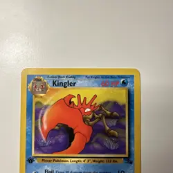 Kingler & Krabby 1999 Pokemon Fossil Set 1st Edition #38 #51 WOTC TCG Vintage LP - Image 4