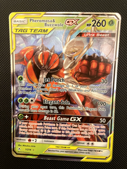 Pheromosa & Buzzwole GX Unbroken Bonds 1/214 Pokemon NM - Image 1