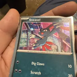 Pokemon TCG Sneasel 020 Black Star Promo - Cosmos Holo -with DOUBLE SWIRLS - Image 3
