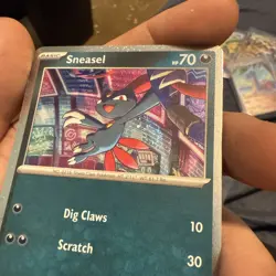 Pokemon TCG Sneasel 020 Black Star Promo - Cosmos Holo -with DOUBLE SWIRLS - Image 4