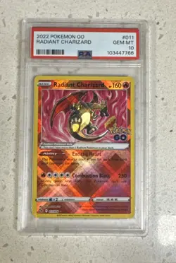 Radiant Charizard 011/078 Pokemon GO Holo GEM MINT 💎 PSA 10 💎 - Image 1