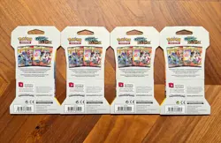 POKEMON SUN & MOON COSMIC ECLIPSE SLEEVED 4 ART WORK BOOSTER PACK SET - Image 2