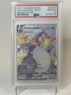 2021 Pokemon Shining Fates SV107 Charizard VMAX Full Art PSA 10 - Image 4