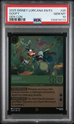 DISNEY LORCANA EN P3-PROMO #25 GOOFY GEN CON PSA 10 - Image 1