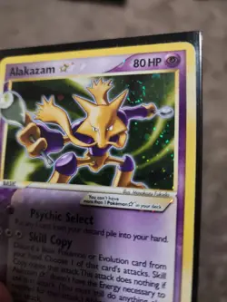 Alakazam Gold Star Crystal Guardians Holo Swirl Card 99/100 Ungraded - Image 3
