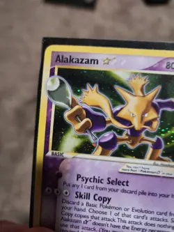 Alakazam Gold Star Crystal Guardians Holo Swirl Card 99/100 Ungraded - Image 4