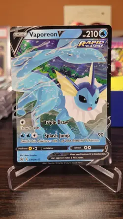 2021 Pokemon Vaporeon V SWSH150 Sword & Shield Promo Cards Holo - Image 1
