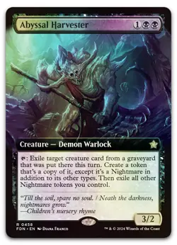 Abyssal Harvester (Extended Art) #458 (Foil) (NM) Foundations FDN Magic MTG - Image 1