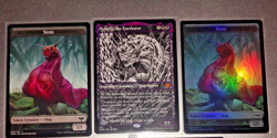 MtG Magic the Gathering VOW Toxrill, the Corrosive Showcase, 2x Slug token, FOIL - Image 1
