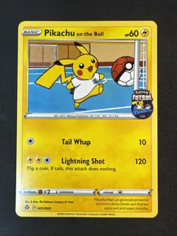 Pikachu on the Ball - (Pokemon Futsal) 001/005 Promo Pokemon - Image 1