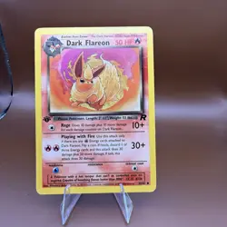 Pokemon Dark Flareon 35/82 Team Rocket 1st Edition - MP - Image 1