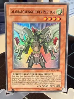 Yu-Gi-Oh Gladiator Beast Bestiari Super Rare CP07-EN004 CP07-DE004 German VLP - Image 1