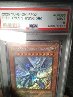 Blue-Eyes Shining Dragon - RP02-EN096 Retro Pack 2-Unlimited Edition PSA 9 Mint - Image 2